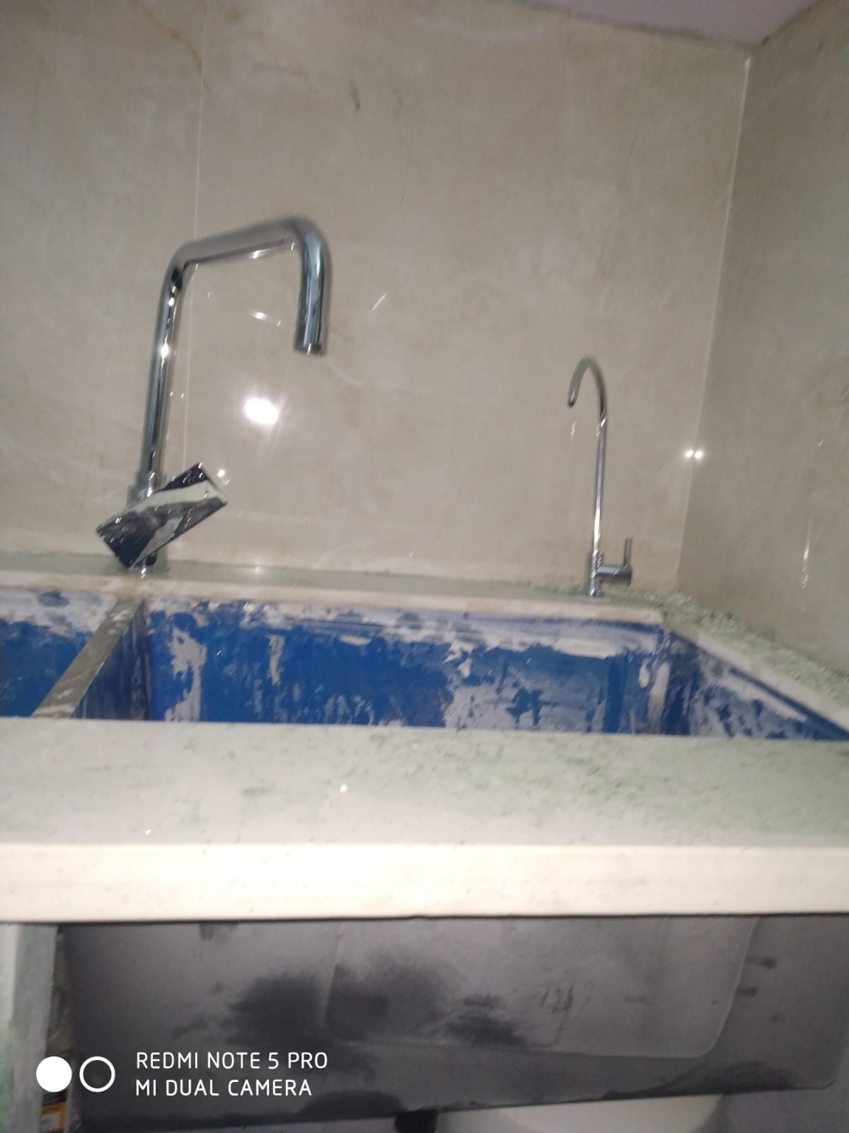 Dual chrome sink taps