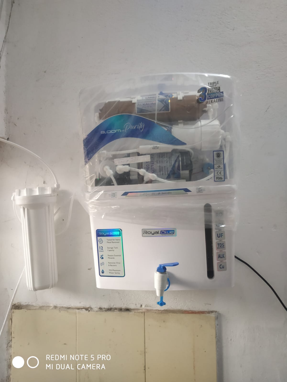 Royal Blue Bloom Purity alkaline water purifier